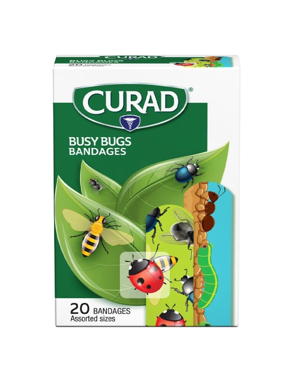 Busy Bugs Kids Adhesive Bandages - Assorted Colors, 20 Count